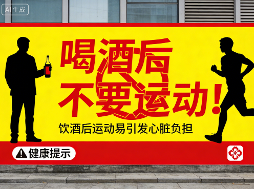 喝酒后不要运动！喝酒后不要运动！喝酒后不要运动！